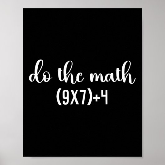 Poster Test de maths drôle faites le professeur de maths, (Devant)