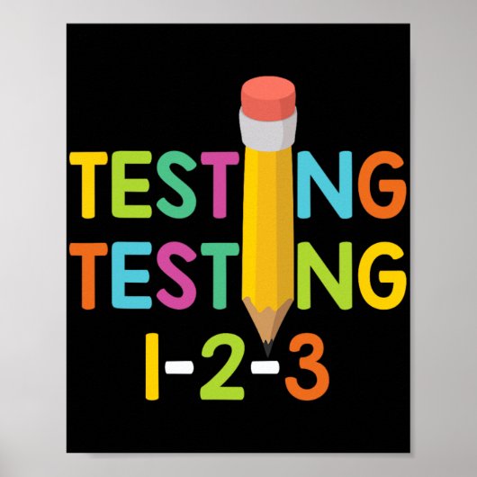 Poster Test d'examen d'enseignant de jour 1-2-3 (Devant)