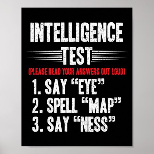 Poster Test d'intelligence des hommes, disons Eye M A P N (Devant)