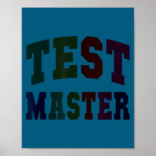 Poster Test drôle maître de test jour d'examen mode profe