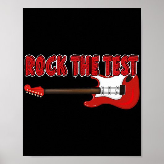 Poster Test Guitare Enseignant Jour Test Jour Enseignemen (Devant)