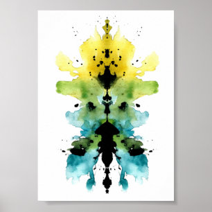 Poster Test Inkblot Rorschach. Ne me traite pas de fou