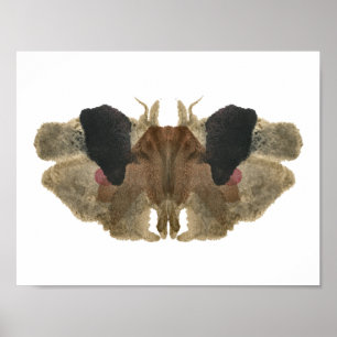 Poster Test Inkblot Rorschach. Ne me traite pas de fou