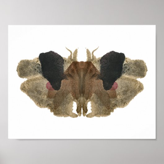 Poster Test Inkblot Rorschach. Ne me traite pas de fou (Devant)