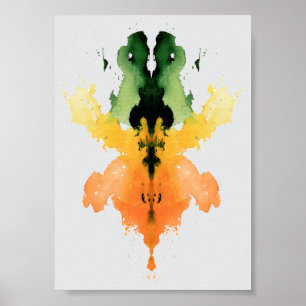 Poster Test Inkblot Rorschach. Ne me traite pas de fou