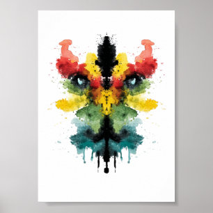 Poster Test Inkblot Rorschach. Ne me traite pas de fou