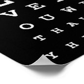 Poster Test Oeil Je T'Aime Avec Tous Mes Valentines Coeur (Coin)