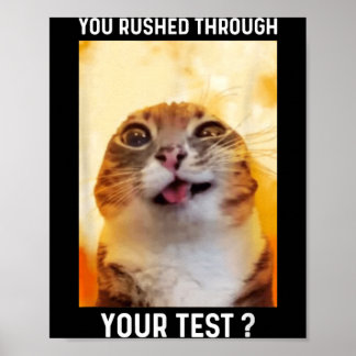 Poster Test Réalisé en Toute Hâte Drôle de Jour d'Examen