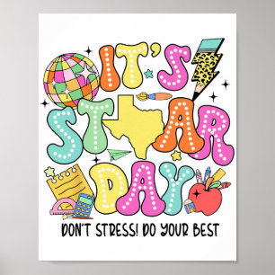 Poster Test Retro C'est le jour de l'âge Dont Stress Do Y