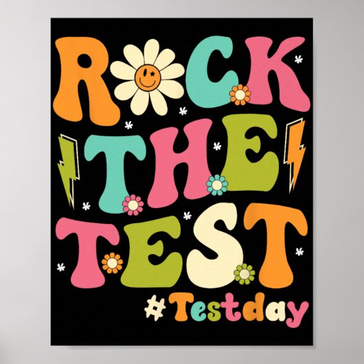 Poster Test Retro Super Enseignant Jour de test (Devant)