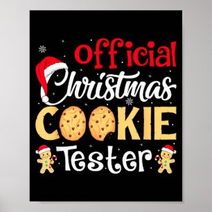 Poster Testeur de biscuits de Noël Drôle Équipe de cuisso