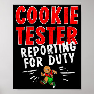 Poster Testeur de biscuits Répartition des tâches Drôle d