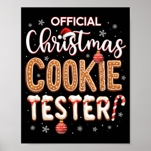 Poster Testeur officiel de biscuits de Noël Équipage du r
