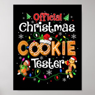 Poster Testeur officiel de biscuits de Noël Taster King C