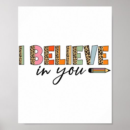 Poster Tests motivationnels Funny School Teacher Kid Test (Devant)