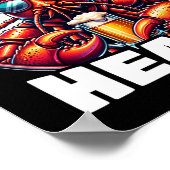 Poster Tête à bas Carnaval de crabe drôle Mardi Gras (Coin)