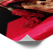 Poster Tête à plumes sur un crâne, Pérou (Coin)