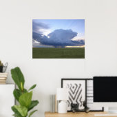 Poster Tête bleue (Bureau à domicile)