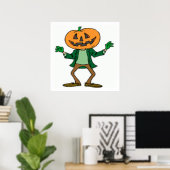 POSTER TÊTE CITROUILLE HALLOWEEN (Bureau à domicile)