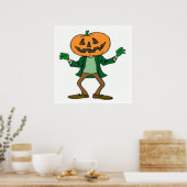 POSTER TÊTE CITROUILLE HALLOWEEN (Cuisine)