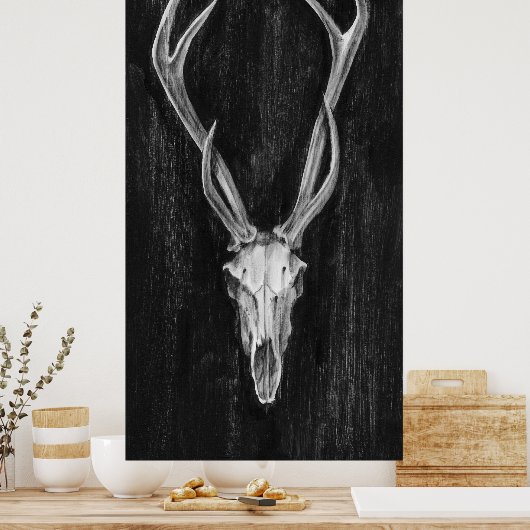 Poster Tête d'animal de cerf rustique (Cuisine)