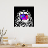 Poster Tête d'astronaute tripante (Cuisine)