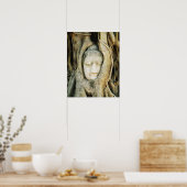 Poster Tête de Bouddha dans le Fig Tree .. Ayutthaya, Tha (Cuisine)