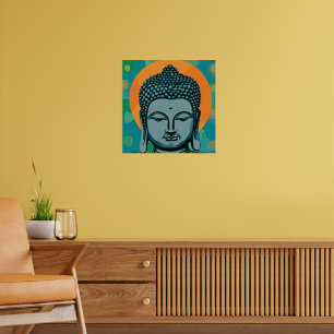 Poster Tête de bouddha zen