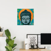 Poster Tête de bouddha zen (Bureau à domicile)