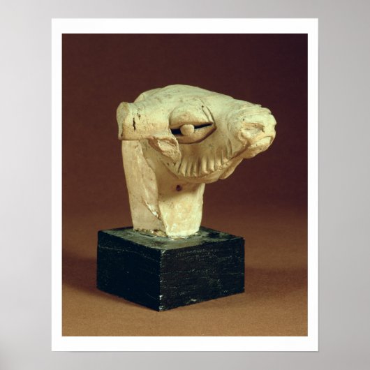 Poster Tête de chameau en terre cuite, Mohenjodaro, 2300- (Devant)