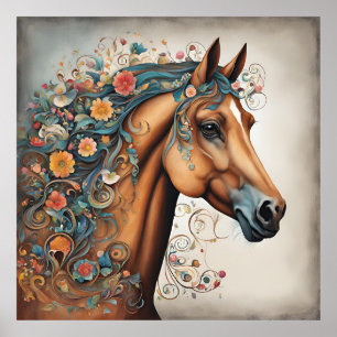 Poster Tête de cheval Whimsical