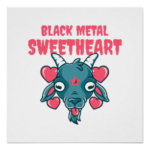 Poster tête de chèvre mignonne baphomet