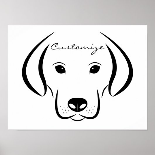 Poster Tête de chiot mignonne Thunder_Cove (Devant)