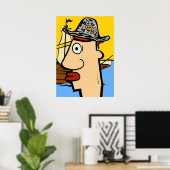Poster Tête de dessin pirate (Bureau à domicile)