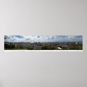Poster Tête de diamant - panorama de Waikiki - de