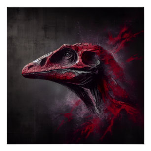 Poster Tête de dinosaure disparue