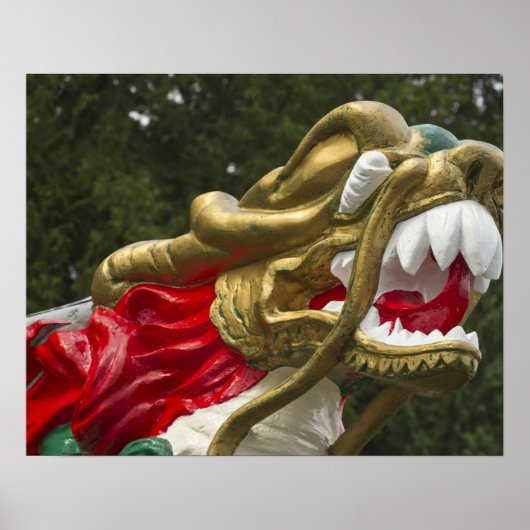 Poster Tête de dragon de bateau chinois, Stanley Park (Devant)