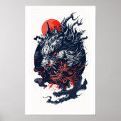 Poster Tête de dragon furieuse (Devant)