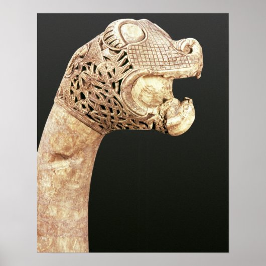 Poster tête de figurine d'un long navire viking, trouvé à (Devant)