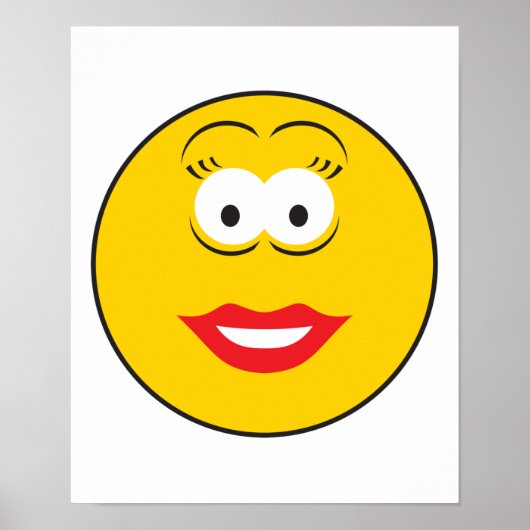 Poster Tête de fille en bâton (Devant)