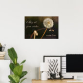 Poster Tête de graines de Dandelion en tons Brown (Bureau à domicile)