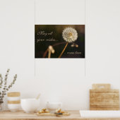 Poster Tête de graines de Dandelion en tons Brown (Cuisine)