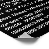 Poster Tête de guitare, leçons de guitare publicité (Coin)