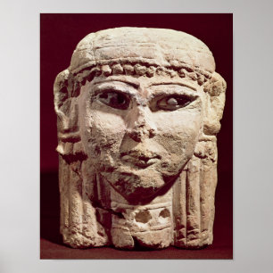 Poster Tête de la déesse Ishtar, d'Amman, la Jordanie