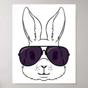 Poster Tête De Lapin Avec Sungels Pour Garçons Hommes Enf