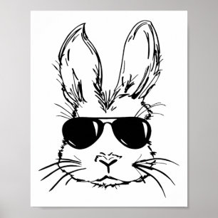 Poster Tête De Lapin Avec Sungels Pour Garçons Hommes Enf