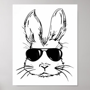 Poster Tête De Lapin Avec Sungels Pour Garçons Hommes Enf