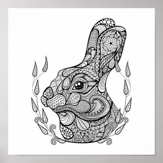 Poster Tête De Lapin Inspiré Dans La Wreath 2 (Devant)