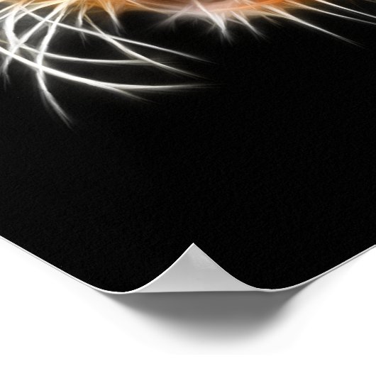 Poster Tête de léopard de chat majestueuse (Coin)