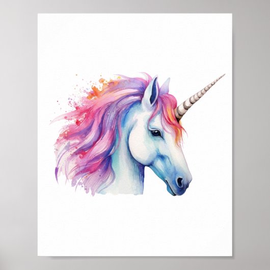 Poster Tête de licorne (Devant)